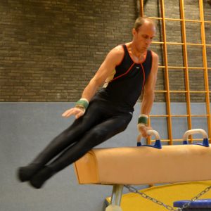 Olaf im Wechselstütz auf dem Pferdende