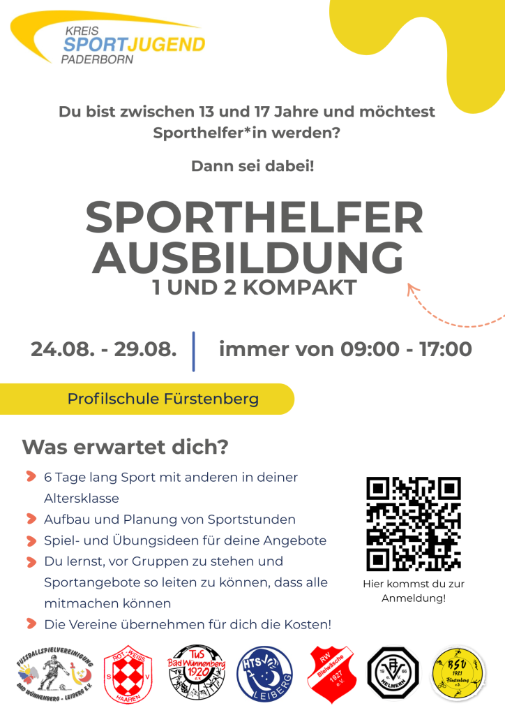 Plakat Sporthelferausbildung